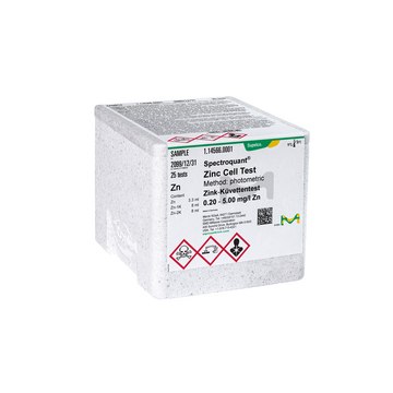 Zinc Cell Test photometric, 0.20-5.00&#160;mg/L (Zn), Spectroquant&#174;
