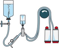 Steritest® NEO Device For soluble powders in vials with septa., Red base canister with vented double needle for small vials with septa., pkg of 10 blisters per box, Single packed