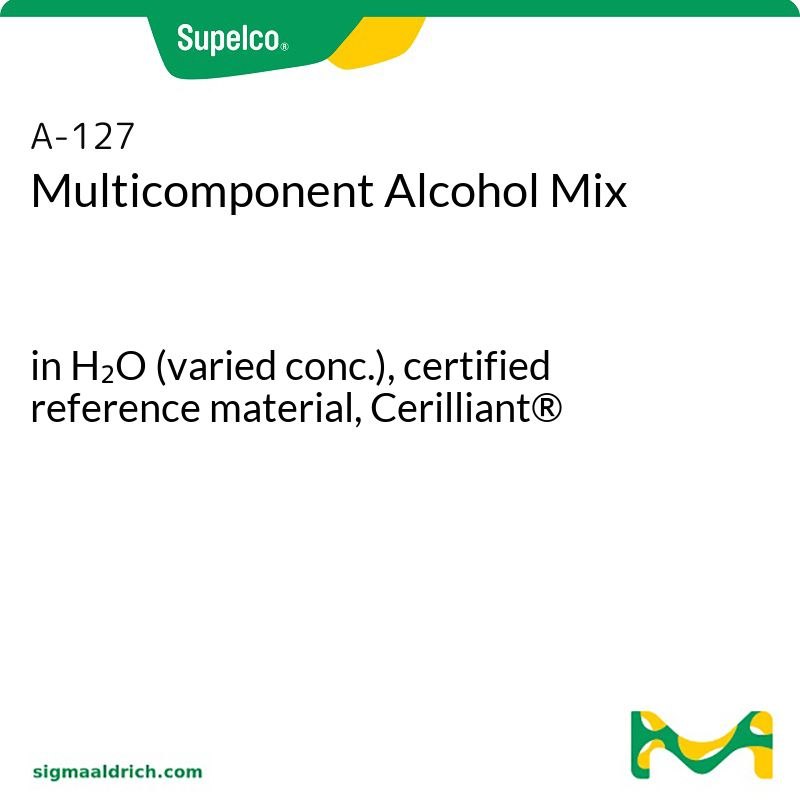 Multicomponent Alcohol Mix in H2O (varied conc.), certified reference material, Cerilliant®