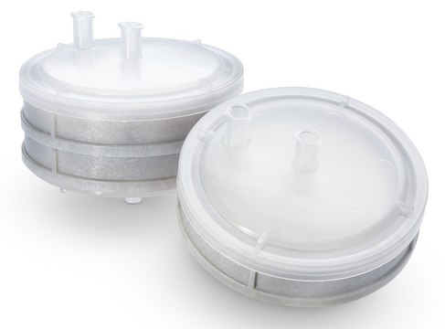 Filtro de profundidad&nbsp;Millistak+&#174; HC Pro en formato Micro 20 C0SP, silica filter aid (with Polyacrylic fiber), filtration area 20&#160;cm2, hydrophilic