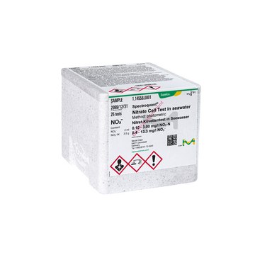 Nitrate Cell Test in seawater photometric, 0.10-3.00&#160;mg/L (NO3-N), 0.4-13.3&#160;mg/L (NO3-), Spectroquant&#174;
