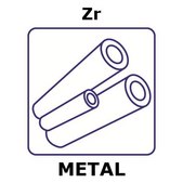 Zirconium tube, 500mm, outside diameter 1.6mm, inside diameter 1.1mm, wall thickness 0.25mm, hard, 99.2%
