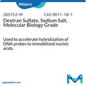 Dextran Sulfate, Sodium Salt, Molecular Biology Grade Used to accelerate hybridization of DNA probes to immobilized nucleic acids.