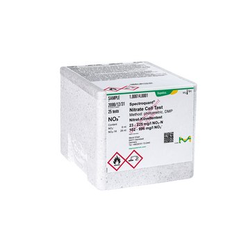 Nitrate Cell Test photometric, 23-255&#160;mg/L (NO3-N), 102-996&#160;mg/L (NO3-), Spectroquant&#174;