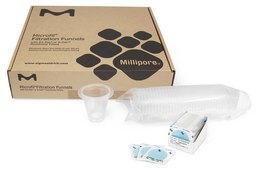Microfil® funnel with S-Pak® sample volume 250 mL, mixed cellulose esters (MCE), pore size 0.45 μm, filter diam. 47 mm, white filter, gridded filter
