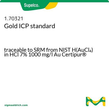 Gold ICP standard traceable to SRM from NIST H(AuCl4) in HCl 7% 1000 mg/l Au Certipur&#174;
