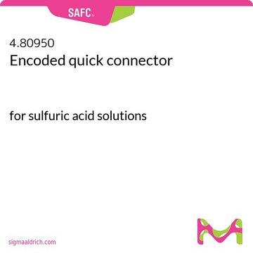 Encoded quick connector for sulfuric acid solutions