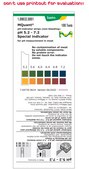 pH-indicator strips pH 5.2 - 7.2 Special indicator non-bleeding: no, colorimetric, pH range 5.2-7.2, graduations and accuracy accuracy: 0.4 pH unit, MQuant®
