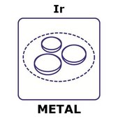 Iridium microfoil, disks, 25mm, thinness 0.1μm, specific density 224μg/cm2, permanent mylar 3.5μm support, 99.9%
