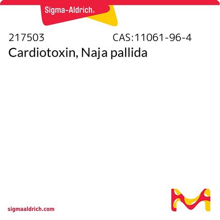 217503, Cardiotoxin, Naja pallida, 95 (HPLC), Lyophilized solid