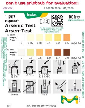 Arsenic Test colorimetric, As 0.02-3 mg/L, MQuant®