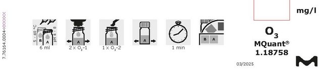 Ozone Test colorimetric, 0.15-10&#160;mg/L (O3), for use with MCOLORTEST&#174;