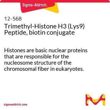 Trimethyl-Histone H3 (Lys9) Peptide, biotin conjugate Histones are basic nuclear proteins that are responsible for the nucleosome structure of the chromosomal fiber in eukaryotes.