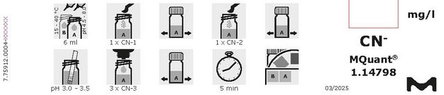 Cyanide Test Method: colorimetric with color-disk comparator 0.03-0.07-0.13-0.2-0.3-0.5-1-2-5 mg/l CN&#8315; MColortest&#174;