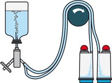 Steritest® NEOデバイス For liquids in small vials., Blue base canister with a vented double needle for small vials with septa., pkg of 10 blisters per box, Single packed