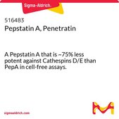 Pepstatin A, Penetratin A Pepstatin A that is ~75% less potent against Cathespins D/E than PepA in cell-free assays.