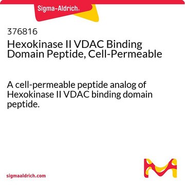 Hexokinase II VDAC Binding Domain Peptide, Cell-Permeable A cell-permeable peptide analog of Hexokinase II VDAC binding domain peptide.