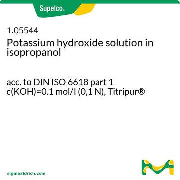 Potassium hydroxide solution in isopropanol acc. to DIN ISO 6618 part 1 c(KOH)=0.1 mol/l (0,1 N), Titripur&#174;