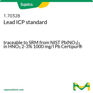 Lead ICP standard traceable to SRM from NIST Pb(NO3)2 in HNO3 2-3% 1000 mg/l Pb Certipur&#174;