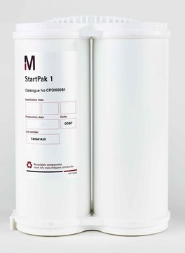 DI-PAK® Purification Pack Small: L - 12.7 cm. Produces deionized water. For AFS®, Q-POD® Element, RiOs-DI® Clinical, RiOs™ Large and Super-Q® systems.