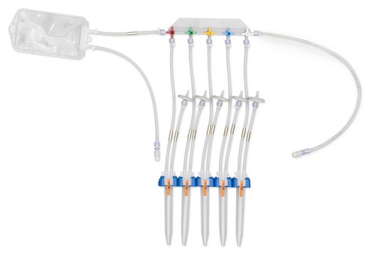 NovaSeptum® GO Conical Tube Sampling Unit, Manifold (5-valve) with Inlet C-Flex® Tubing sterile; γ-irradiated, volume × volume 15 mL × 50 mL