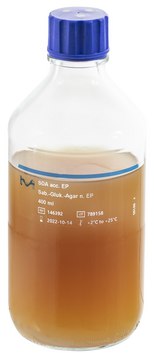 Sabouraud Dextrose Agar bottle capacity 500&#160;mL, bottle filling volume 400&#160;mL, closure type, screw cap with septum, single packed of 6&#160;bottles