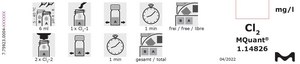 Chlorine Test colorimetric, 0.25-15 mg/L (Cl2), for use with MCOLORTEST®