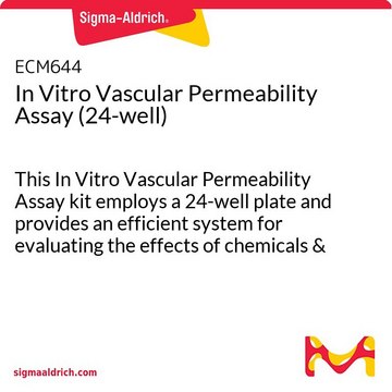 In Vitro Vascular Permeability Assay (24-well) This In Vitro Vascular Permeability Assay kit employs a 24-well plate and provides an efficient system for evaluating the effects of chemicals &amp; drug compounds on endothelial cell adsorption, transport &amp; permeability.