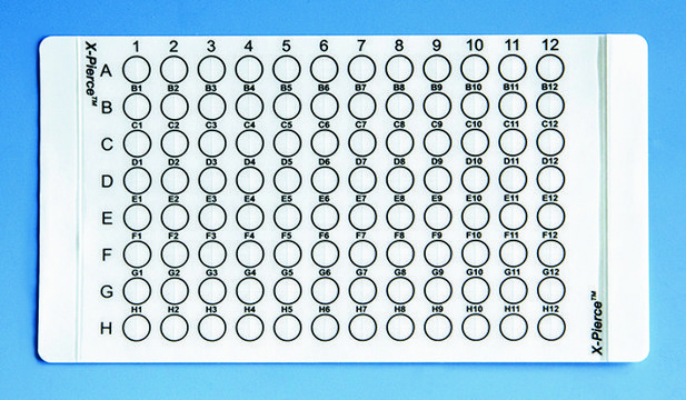 BRAND® sealing film for microplates self-adhesive, suitable for storage, vinyl (with pre-pierced zone)