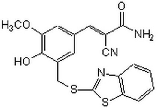 AG 825 A potent, cell-premeable, reversible, substrate competitive, and selective inhibitor of HER2 (neu/ErbB2; IC50 = 0.35 &#181;M) relative to HER1 (IC50= 19 &#181;M) autophosphorylation.